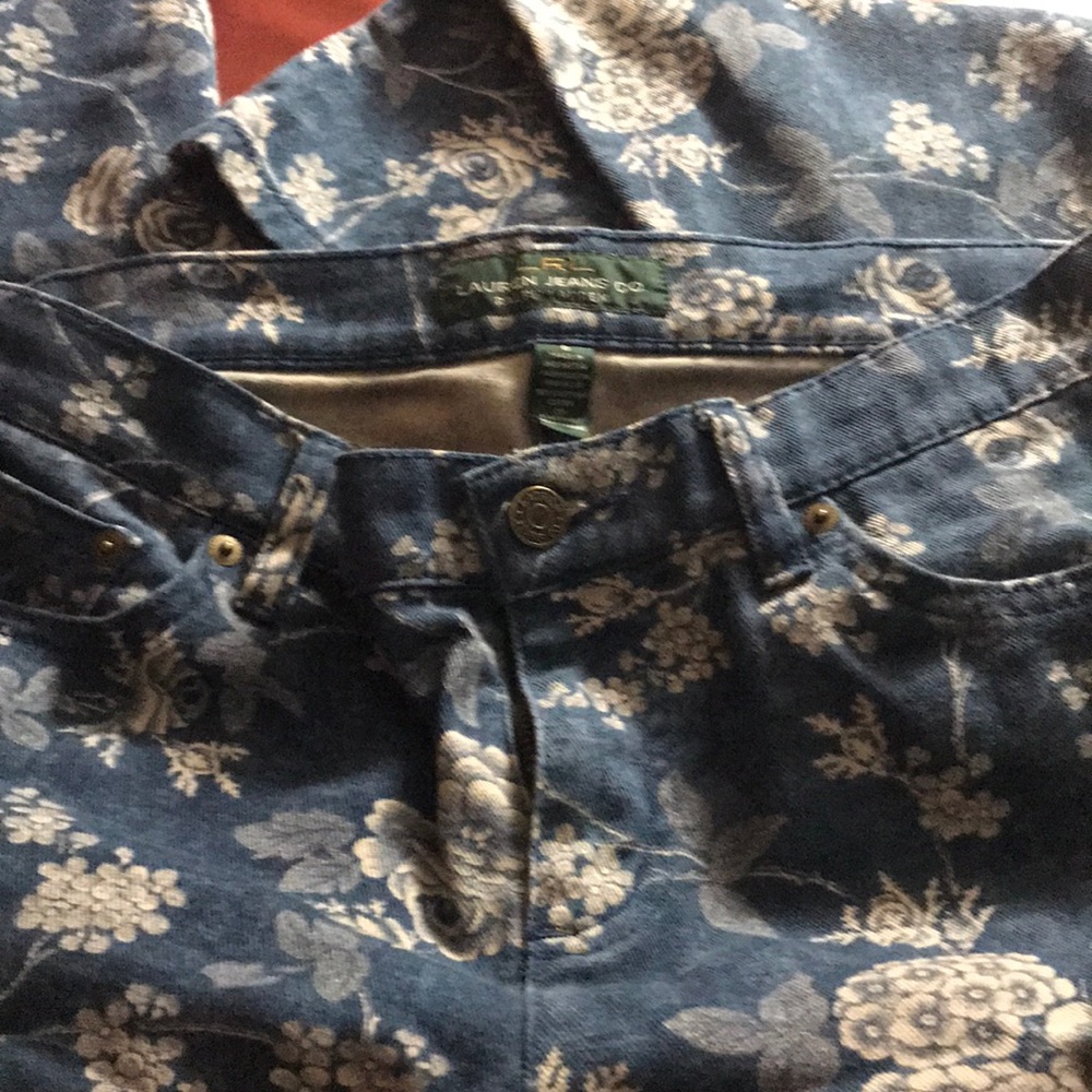 Floral jeans